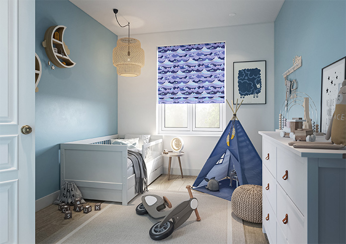Serene Summit, Blue Dusk - Twist&Fit Roman Blind - Image 6
